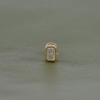 Emerald Cut Lab Diamond Stud Earring