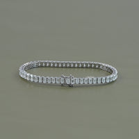 Emerald Lab Diamond Tennis Bracelet