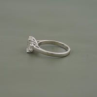 Emerald Cut Three Stone Engagement Ring