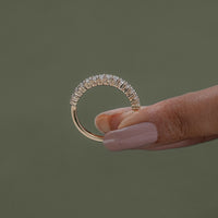 Emerald Cut Lab Diamond Half Eternity Band