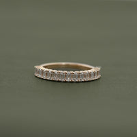 Emerald Cut Lab Diamond Half Eternity Band