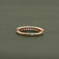 Emerald Cut Lab Diamond Half Eternity Band