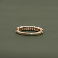 Emerald Cut Lab Diamond Half Eternity Band