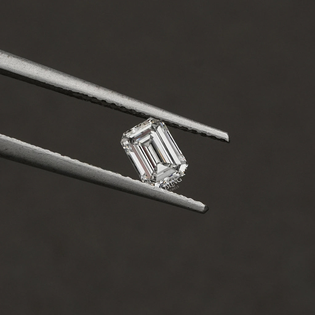 IGI Certified Emerald Cut Lab Grown Diamond