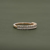 Emerald Cut Lab Diamond Half Eternity Band