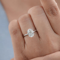 Oval Lab Diamond Solitaire Engagement Ring