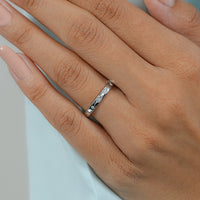 Starburst Round Cut Lab Diamond Promise Band