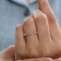 Baguette Cut Lab Diamond Full Eternity Band