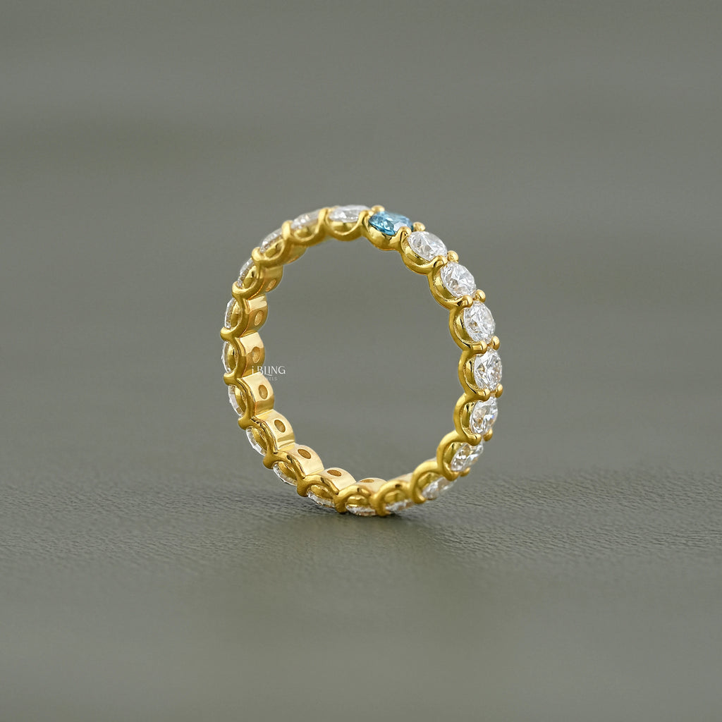 3.00 MM Round Cut Lab Diamond Wedding Band