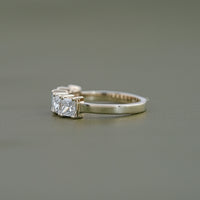Five Stone Princess Lab Diamond Wedding Band