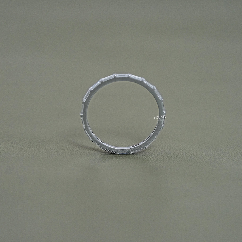 Baguette Cut Bar Set Eternity Wedding Band