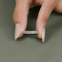 Baguette Cut Lab Diamond Full Eternity Wedding Band