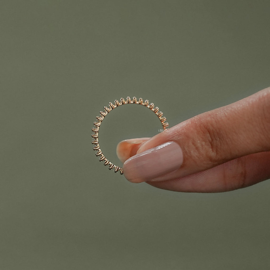 Baguette Cut Lab Diamond Full Eternity Band