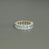 Emerald Cut Lab Diamond Full Eternity Band
