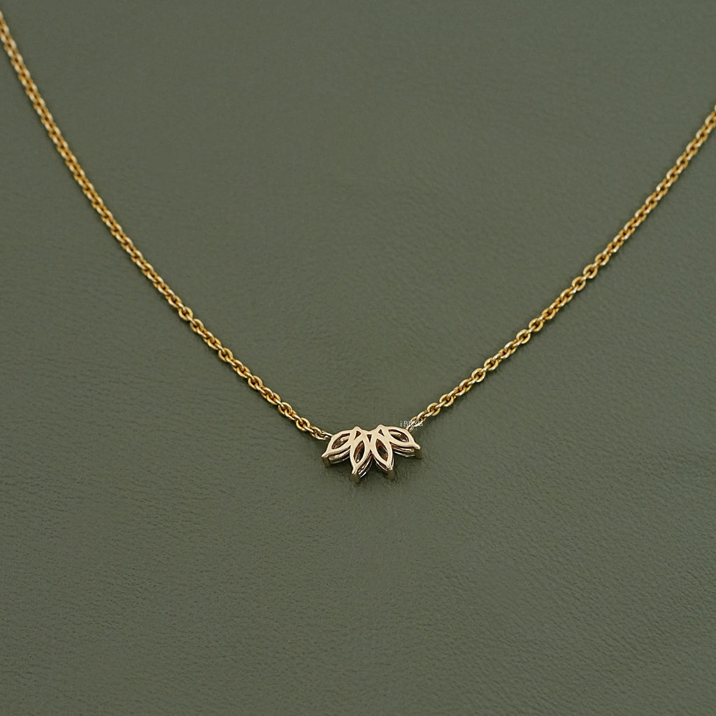 Marquise Cut Diamond Flower Petal Bridesmaid Necklace