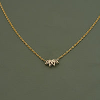 Marquise Cut Diamond Flower Petal Bridesmaid Necklace