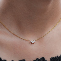 Marquise Cut Diamond Flower Petal Bridesmaid Necklace