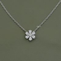 Pear Cut Lab Grown Diamond Daisy Necklace
