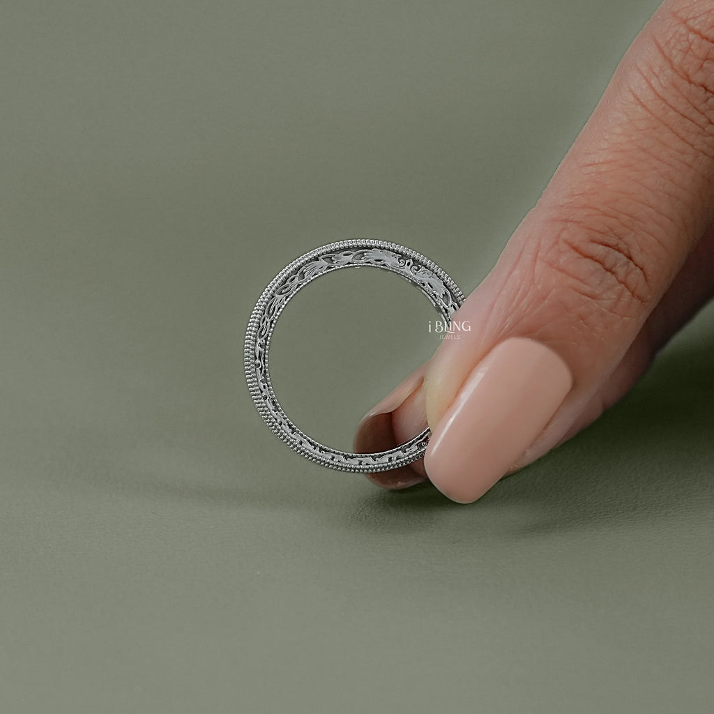 French Cut Baguette Lab Diamond Band
