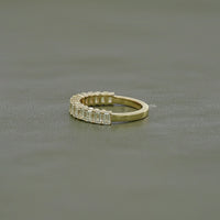 Emerald Cut Lab Diamond Half Eternity Band