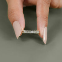 Emerald Cut Lab Diamond Half Eternity Band