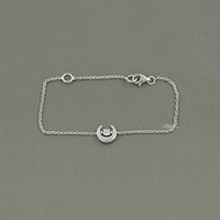 Half Moon Shape Round Cut Lab Diamond Bracelet