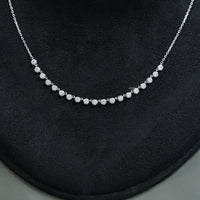 Old European Round Diamond Half Tennis Necklace