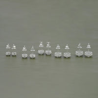 Round Moissanite Diamond Halo Stud Earrings