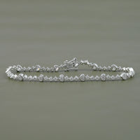 Heart & Round Cut Diamond Tennis Bracelet