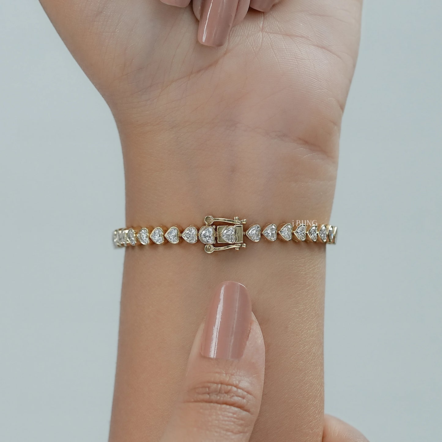 Heart Cut Lab Grown Diamond Tennis Bracelet