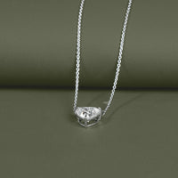 Heart Cut Lab Grown Diamond Solitaire Necklace