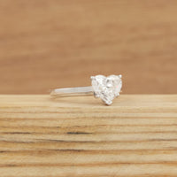 Heart Lab Diamond Solitaire Engagement Ring