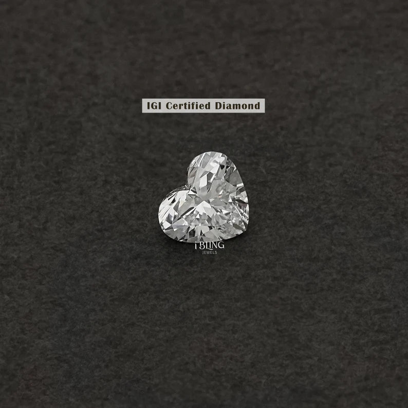 Heart Cut Lab Grown IGI Certified Loose Diamond