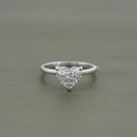 Heart Cut Lab Grown Diamond Solitaire Engagement Ring