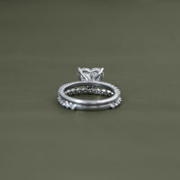 Heart Cut Lab Grown Diamond Accent Bridal Ring Sets