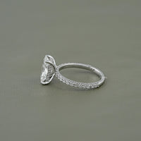 Radiant Lab Grown Diamond Solitaire Accent Ring