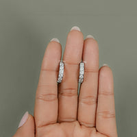 Round Lab Grown Diamond In-Out Hoop Earrings