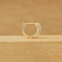 Round Cut Lab Diamond Men's Hoop Earrings