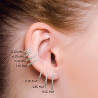 Round Moissanite Diamond Hoop Earrings