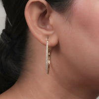 Lab Grown Round Diamond Hoop Earrings
