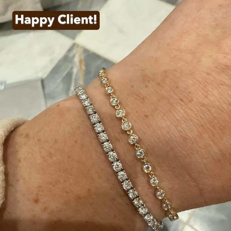 Round Cut Lab Diamond Tennis Bracelet