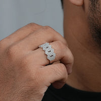 Hip Hop Lab Diamond Cuban Link Ring