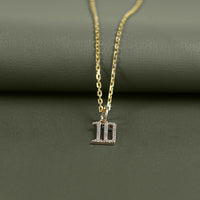 Round Cut Lab Diamond Letter Charm Pendant