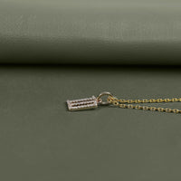 Round Cut Lab Diamond Letter Charm Pendant