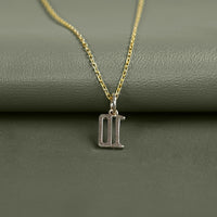 Round Cut Lab Diamond Letter Charm Pendant