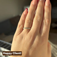 Round Diamond Half Eternity Wedding Band