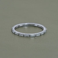Baguette Cut Bar Set Eternity Wedding Band