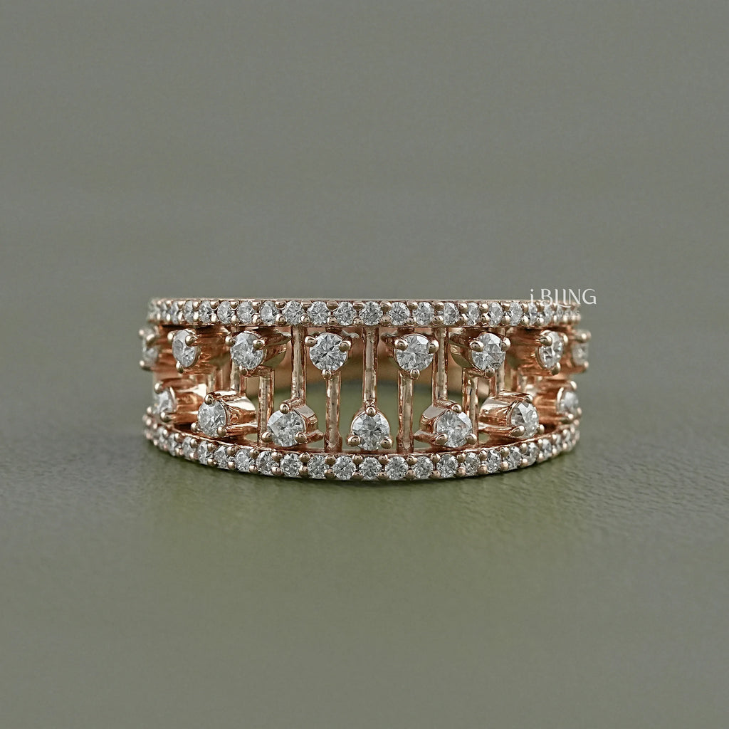 Double Row Round Diamond Band