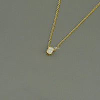 Radiant Cut Lab Diamond Solitaire Pendant Necklace