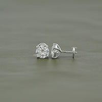 Round Cut Lab Grown Diamond Stud Earrings
